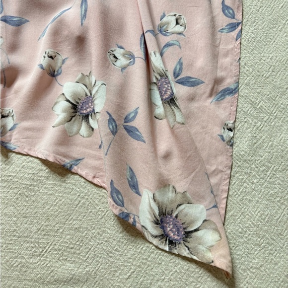 L’Atiste Blush‎ Pink Floral Hanky Hem Maxi Dress M - Picture 5 of 9